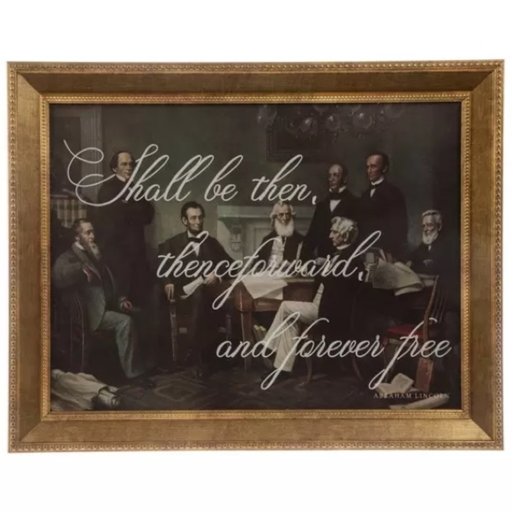 Forever Free Abraham Lincoln Framed Wall Decor